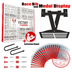 Race Bib Holder + Medal Hanger Display Rack V2
