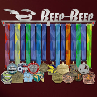 Beep Beep Running Medal Hanger Display Victory Medal Hangers®