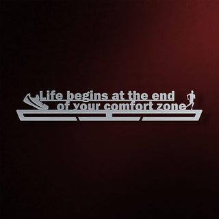 Support à Médailles Life Begins At The End Of Your Comfort Zone