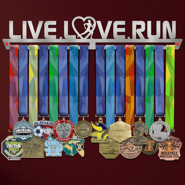 Live Love Run Medal Hanger Display FEMALE Victory Medal Hangers®