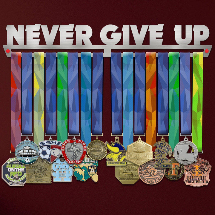 Never Give Up Medal Hanger Display Victory Medal Hangers®