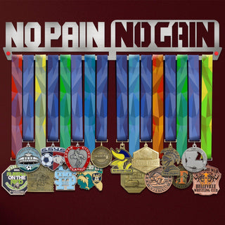 No Pain No Gain Medal Hanger Display Victory Medal Hangers®