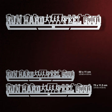 Run Hard Feel Good Medal Hanger Display Victory Medal Hangers®