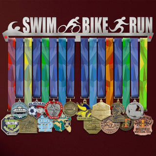 Swim Bike Run Medal Hanger Display V1-Medal Display-Victory Hangers®